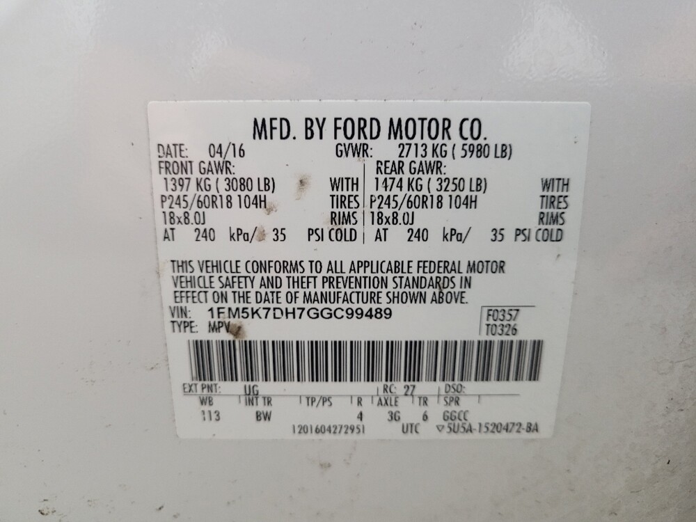 2016 Ford Explorer in Taylor, MI 48180 - 18111614 33