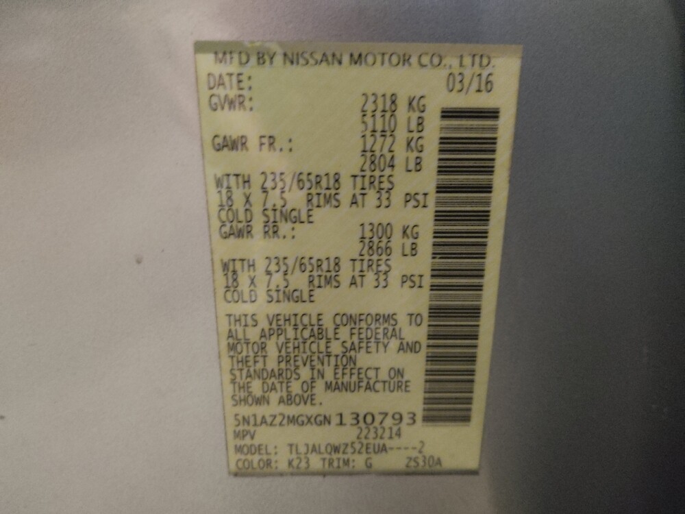 2016 Nissan Murano in Greensboro, NC 27407 - 18111617 33