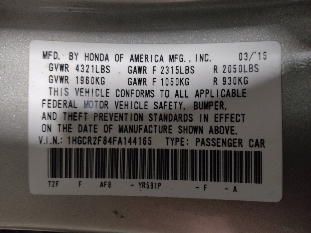 2015 Honda Accord in Lauderdale Lakes, FL 33313 - 18111806 33