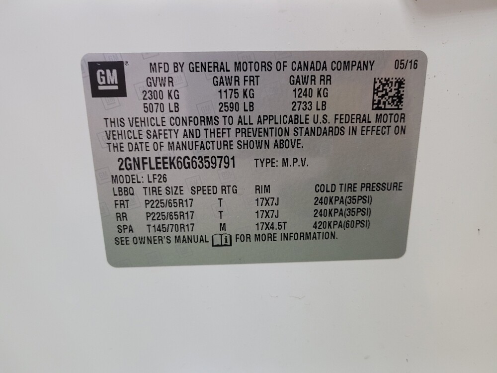 2016 Chevrolet Equinox in Maple Heights, OH 44137 - 18111825 33