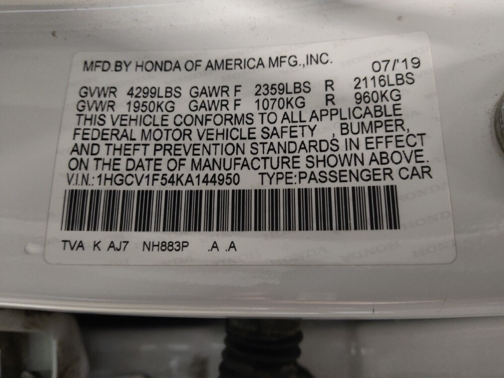 2019 Honda Accord in Chandler, AZ 85225 - 18111850 33