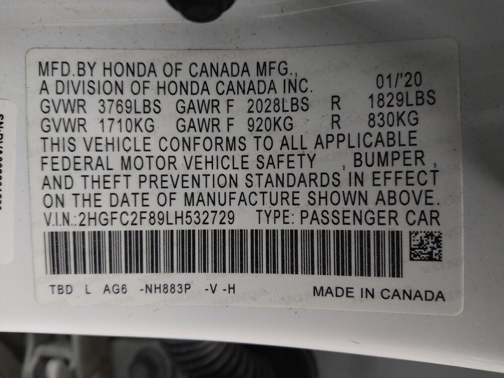 2020 Honda Civic in Augusta, GA 30907 - 18111874 33