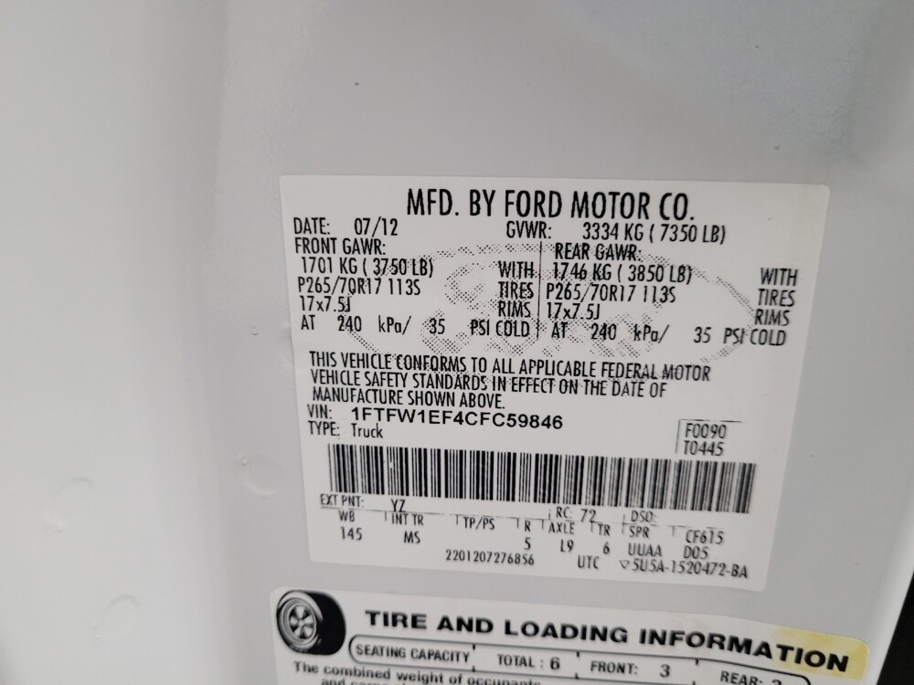 2012 Ford F150 in Riverside, CA 92504 - 18111907 33