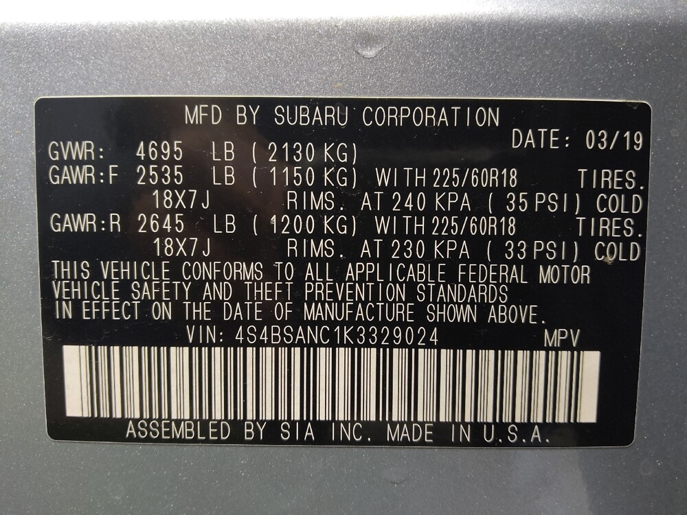 2019 Subaru Outback in San Antonio, TX 78238 - 18112042 33