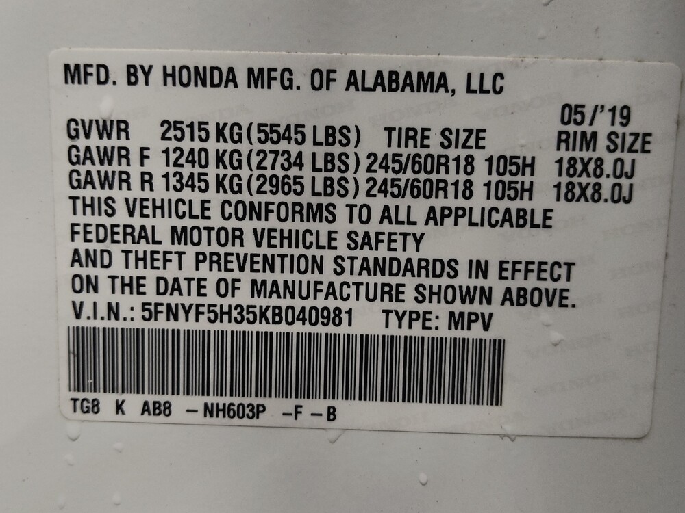 2019 Honda Pilot in Tampa, FL 33612 - 18112090 33