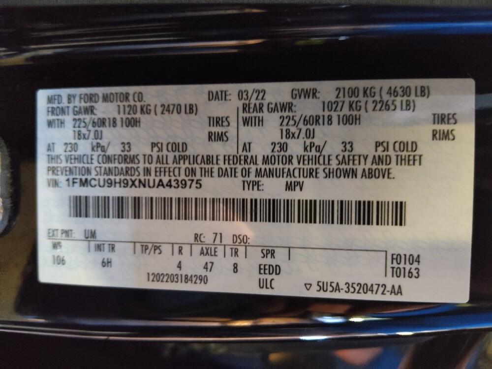 2022 Ford Escape in Tallahassee, FL 32304 - 18112098 33