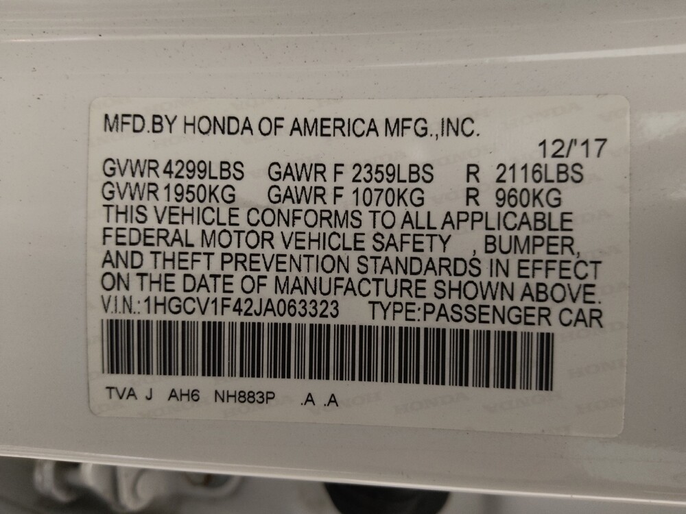 2018 Honda Accord in Tallahassee, FL 32304 - 18112119 33