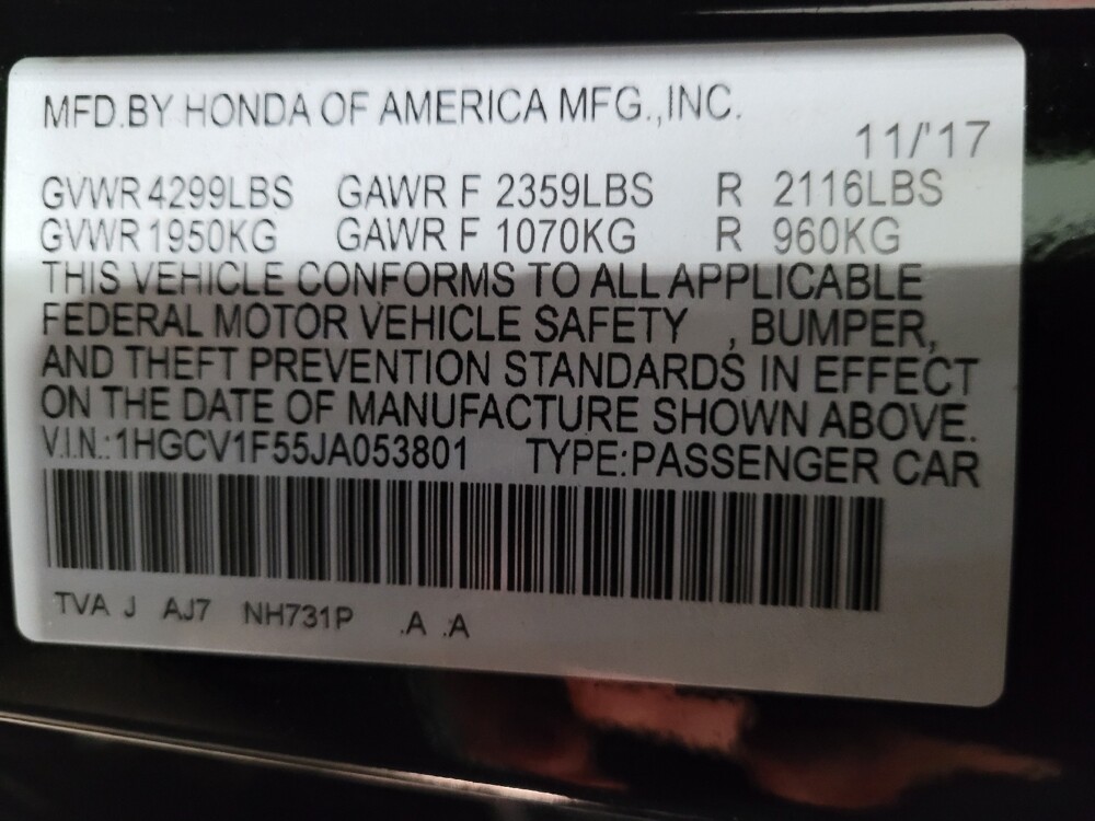 2018 Honda Accord in Owings Mills, MD 21117 - 18112120 33