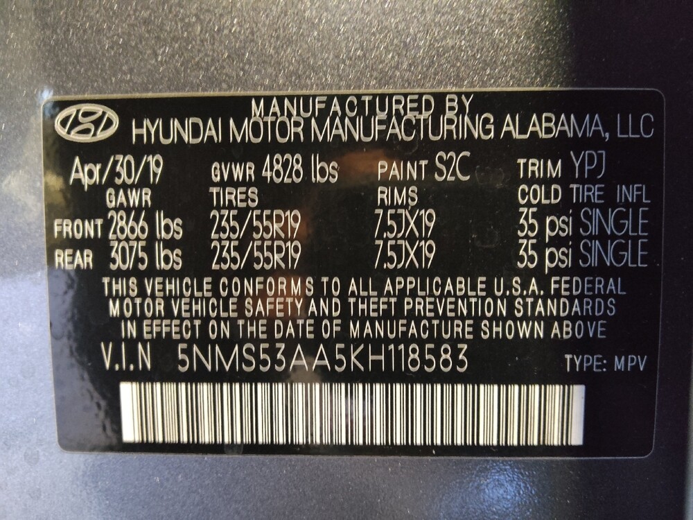 2019 Hyundai Santa Fe in Kissimmee, FL 34744 - 18112129 33