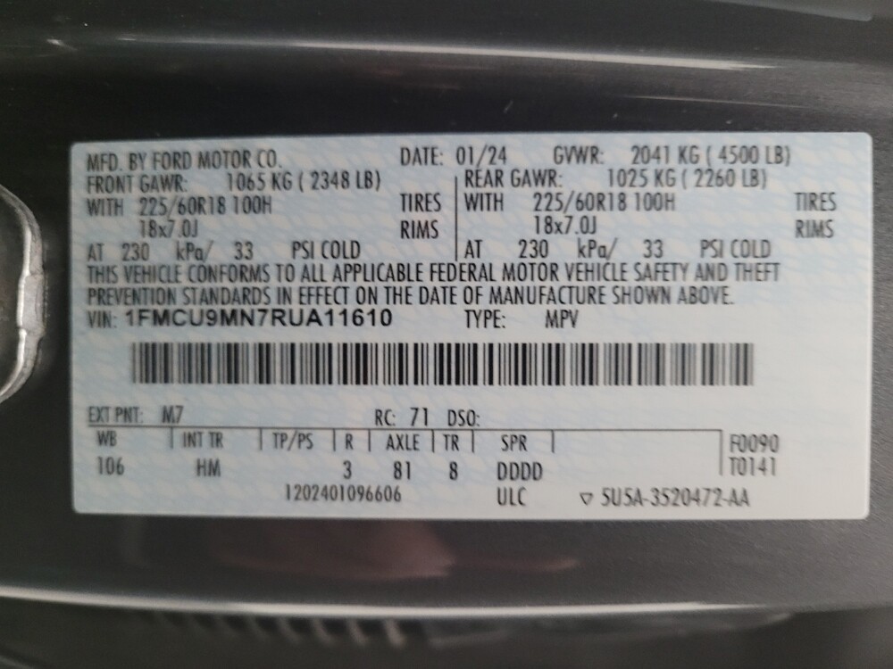 2024 Ford Escape in Downey, CA 90241 - 18112139 33