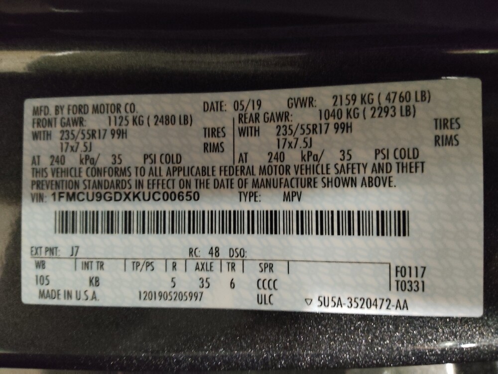 2019 Ford Escape in Pelham, AL 35124 - 18112184 33