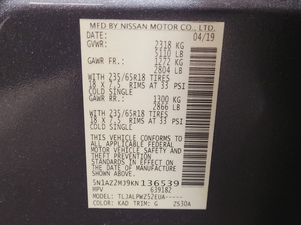 2019 Nissan Murano in Pelham, AL 35124 - 18112191 33