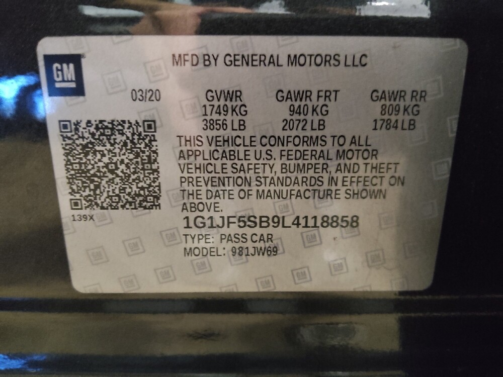 2020 Chevrolet Sonic in Hialeah, FL 33014 - 18112220 33