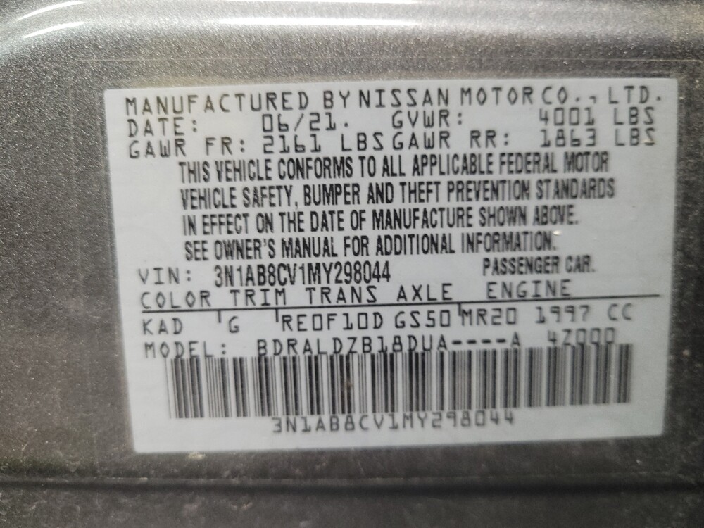 2021 Nissan Sentra in Macon, GA 31210 - 18112306 33