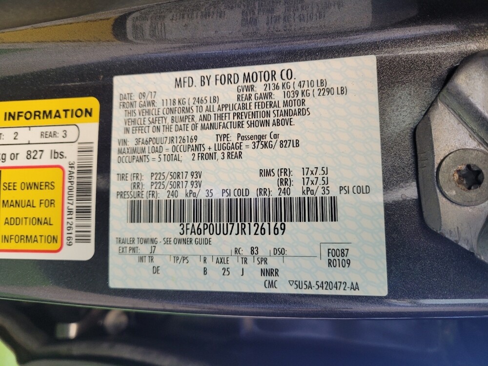 2018 Ford Fusion in Maple Heights, OH 44137 - 18112415 33