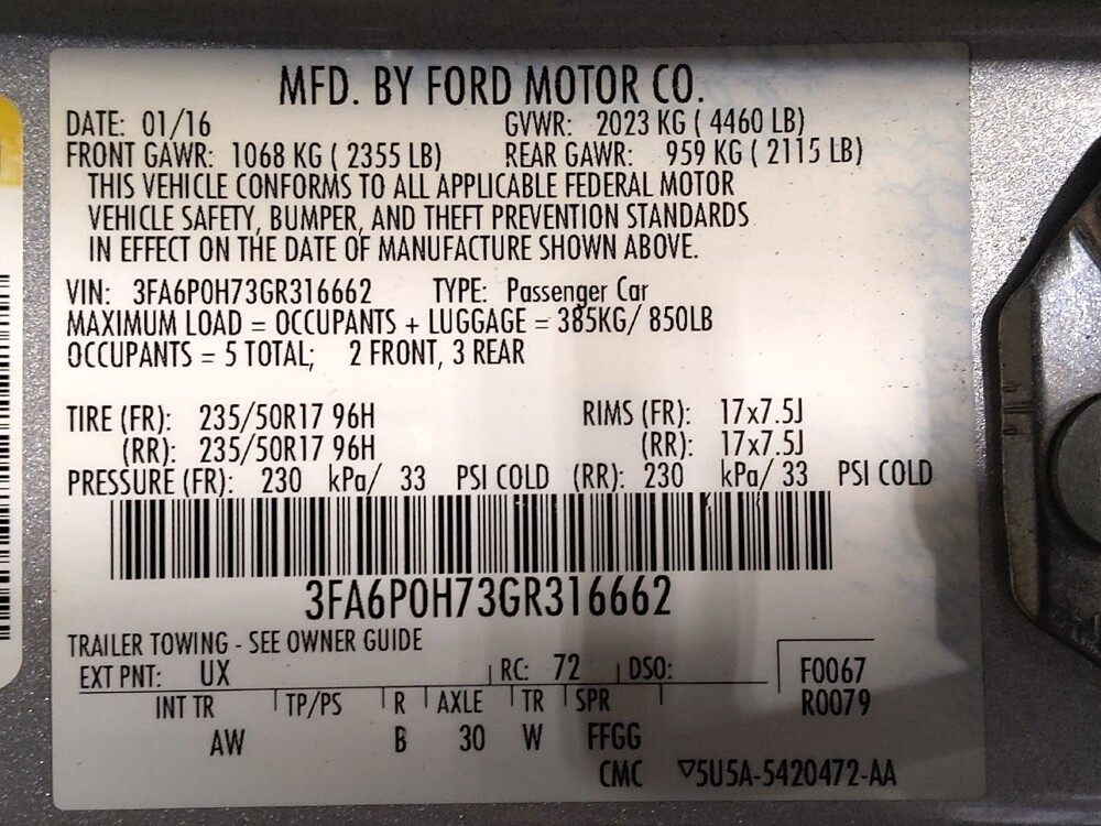 2016 Ford Fusion in Mobile, AL 36606 - 18112499 33