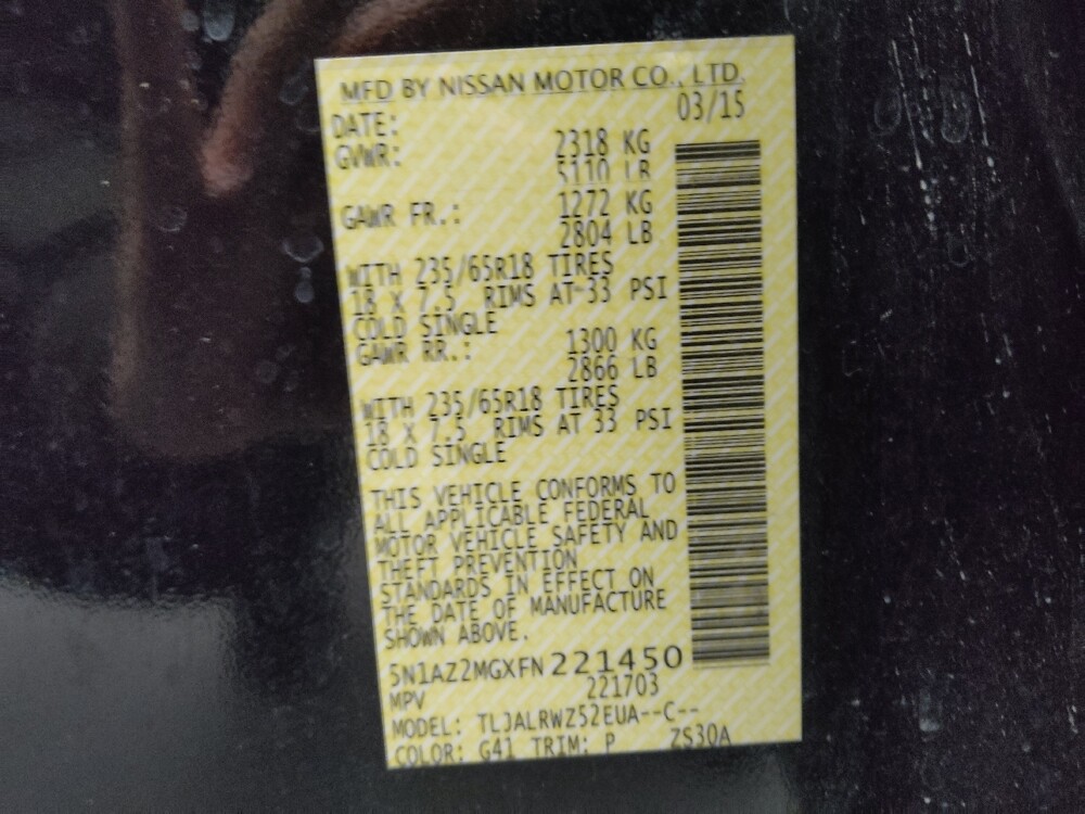 2015 Nissan Murano in Colorado Springs, CO 80909 - 18112500 33