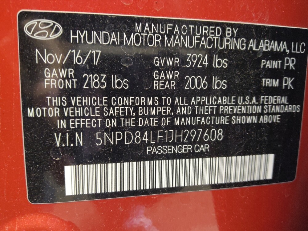 2018 Hyundai Elantra in Glendale, AZ 85301 - 18112520 33