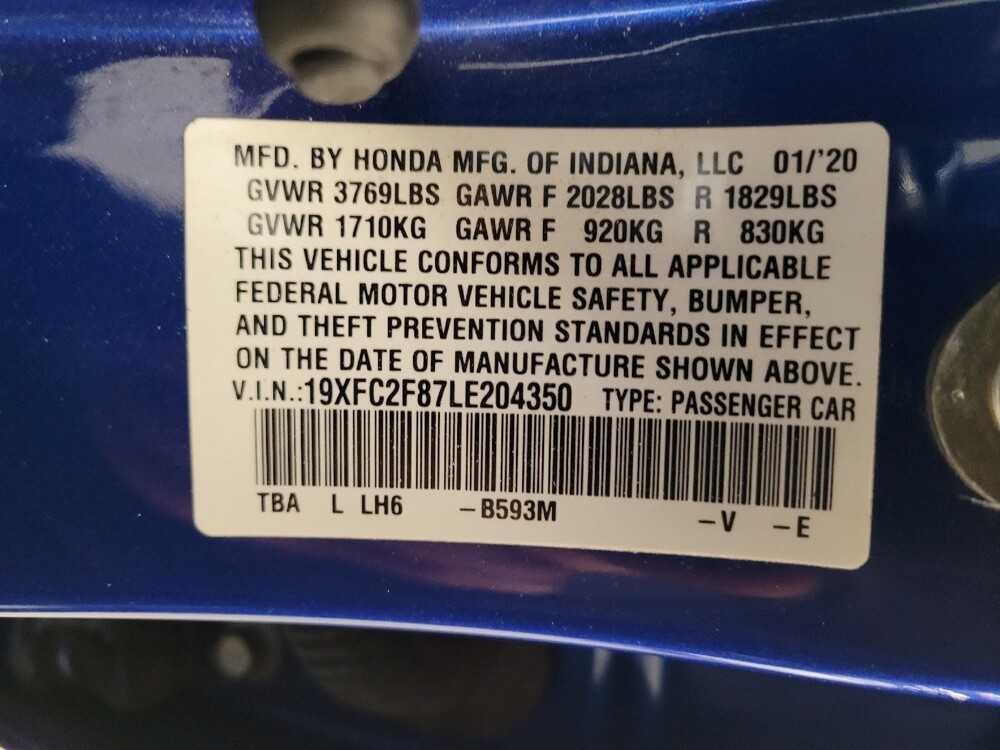 2020 Honda Civic in Downey, CA 90241 - 18112571 33