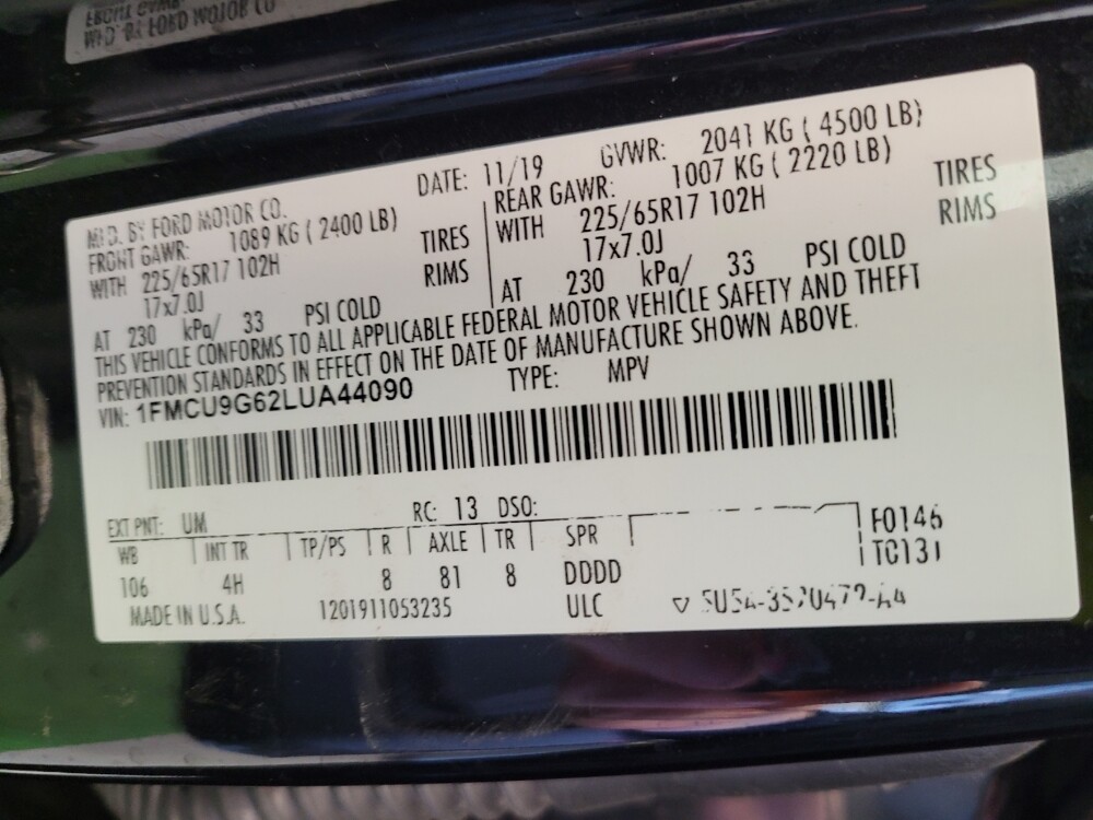 2020 Ford Escape in Fairfield, OH 45014 - 18112799 33