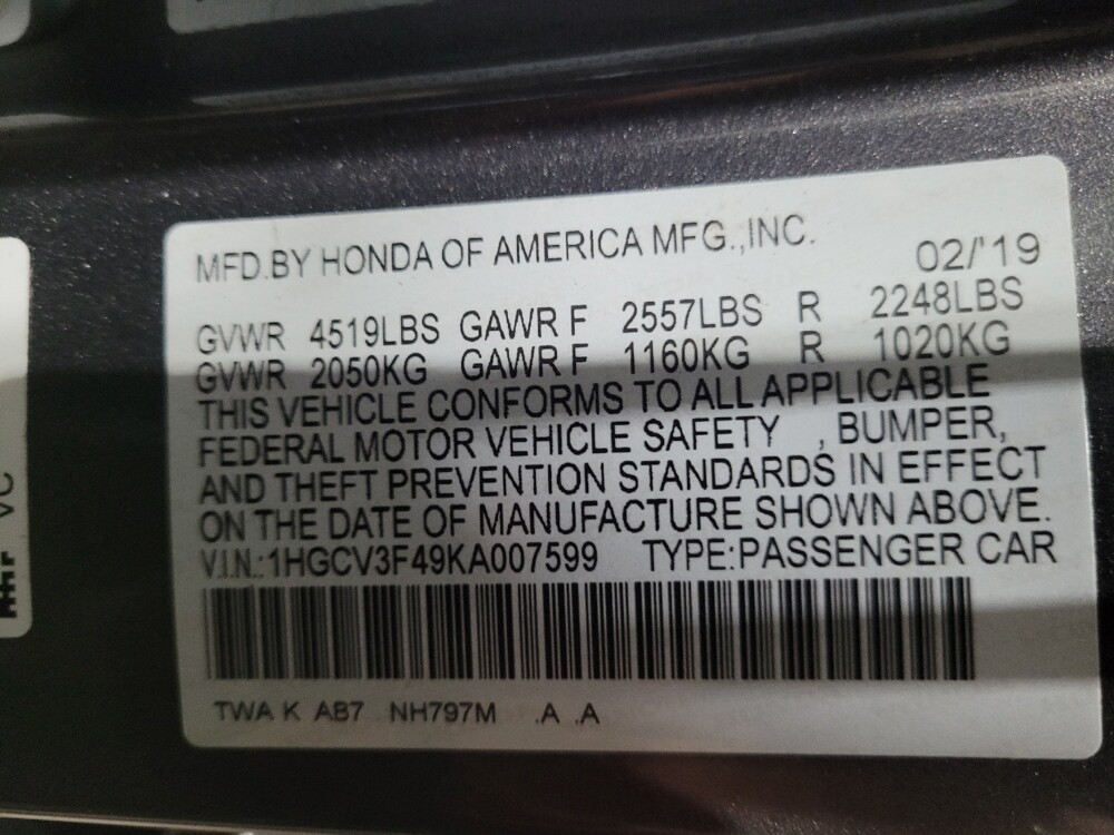 2019 Honda Accord in New Castle, DE 19720 - 18112804 33