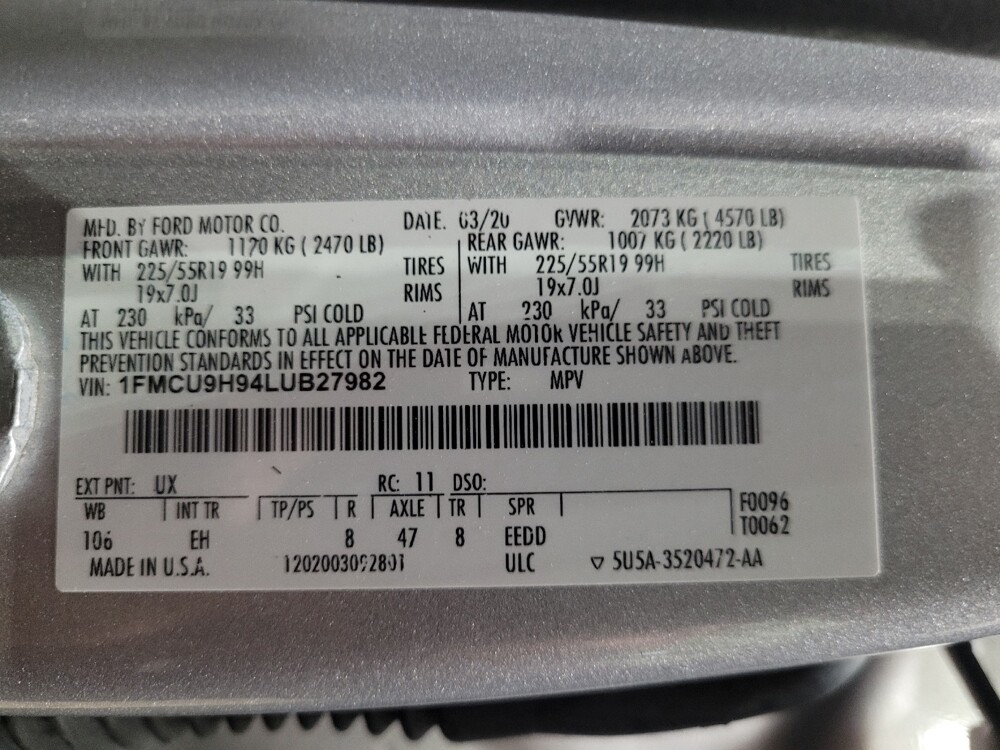 2020 Ford Escape in New Castle, DE 19720 - 18112817 33