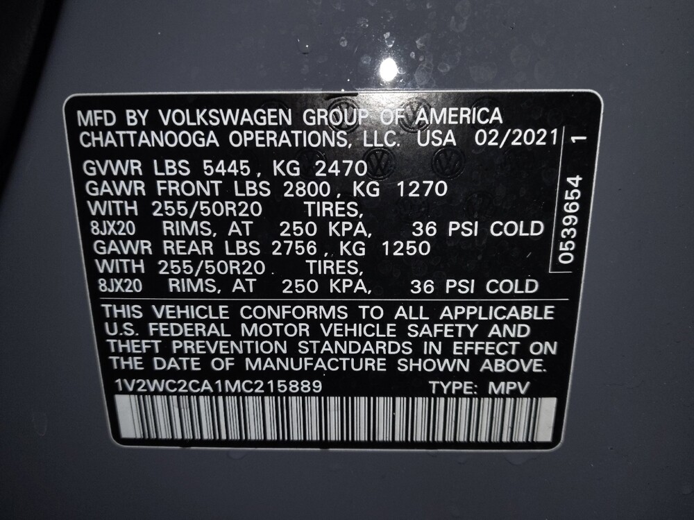 2021 Volkswagen Atlas in Ocala, FL 34471 - 18112875 33