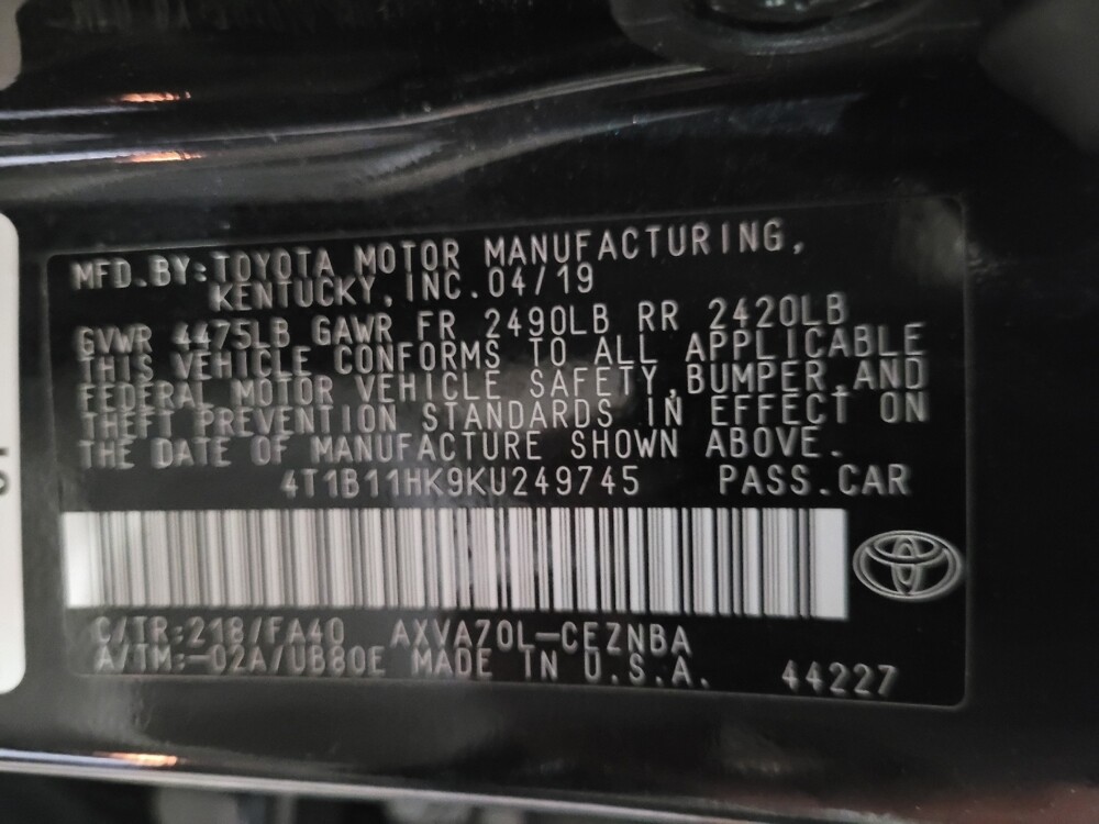 2019 Toyota Camry in Owings Mills, MD 21117 - 18112922 33