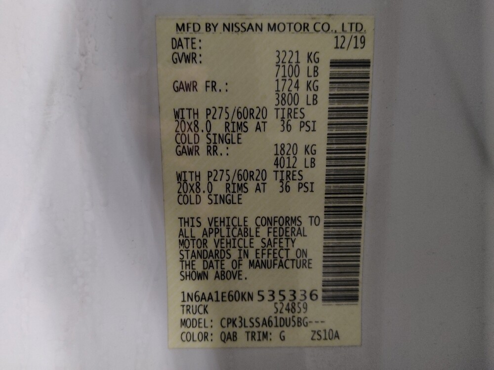 2019 Nissan Titan in Ocala, FL 34471 - 18113054 33