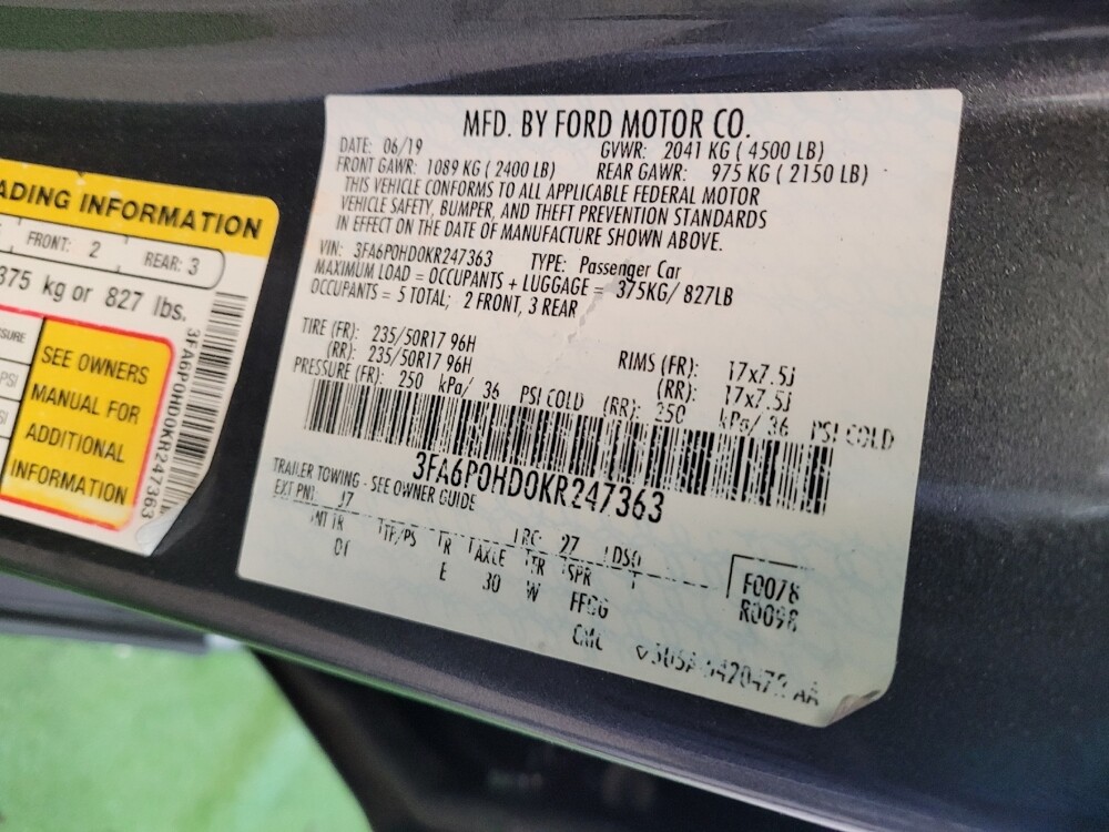 2019 Ford Fusion in Fairfield, OH 45014 - 18113062 33