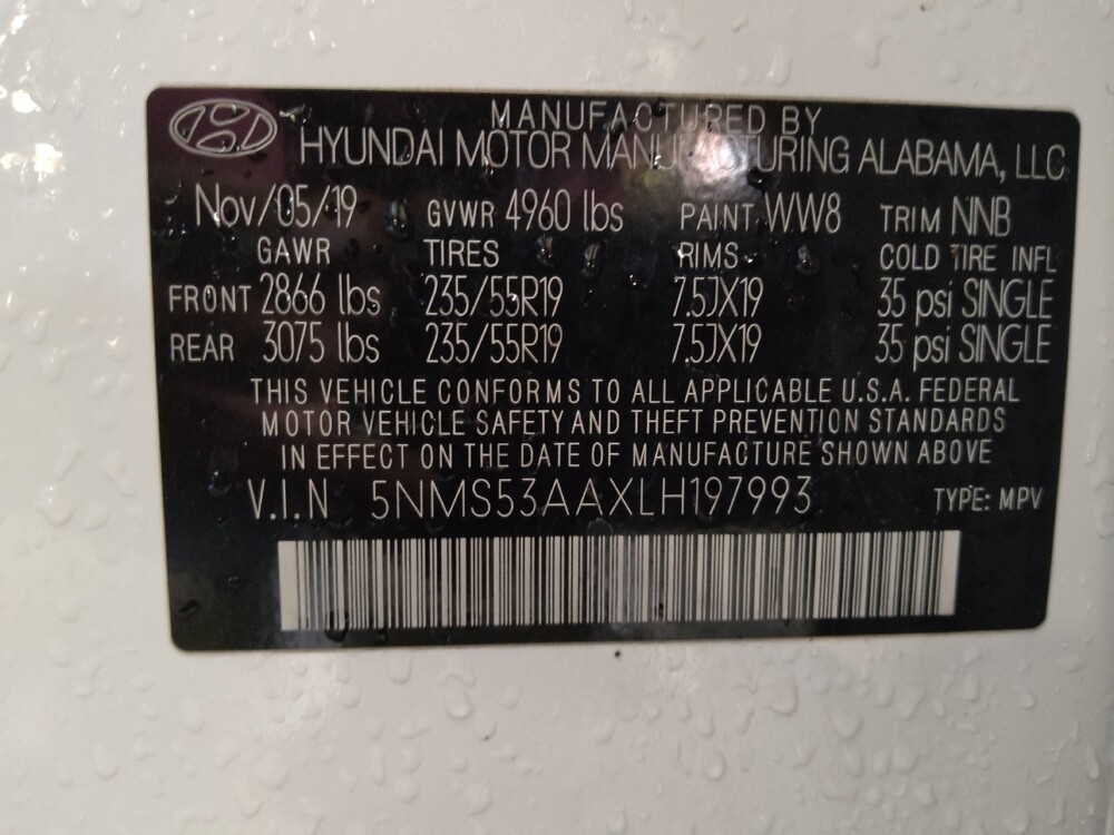 2020 Hyundai Santa Fe in Tallahassee, FL 32304 - 18113089 33