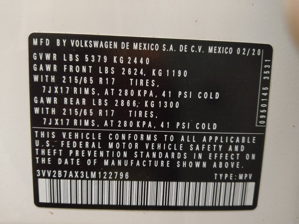 2020 Volkswagen Tiguan in Salem, VA 24153 - 18113099 33