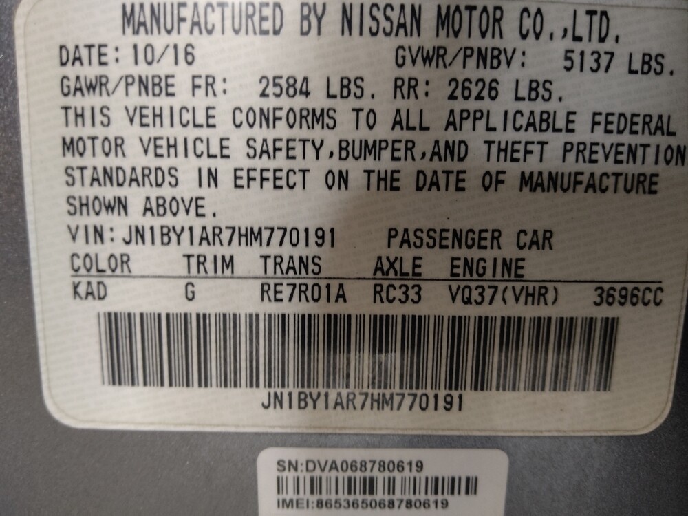 2017 INFINITI Q70 in Knoxville, TN 37923 - 18113160 33