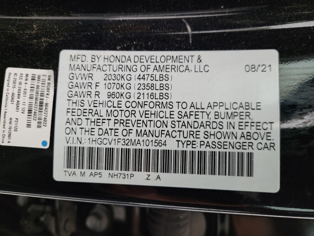 2021 Honda Accord in Mesa, AZ 85210 - 18113188 33