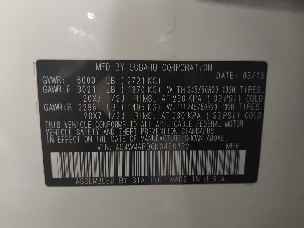 2019 Subaru Ascent in Tampa, FL 33619 - 18113218 33