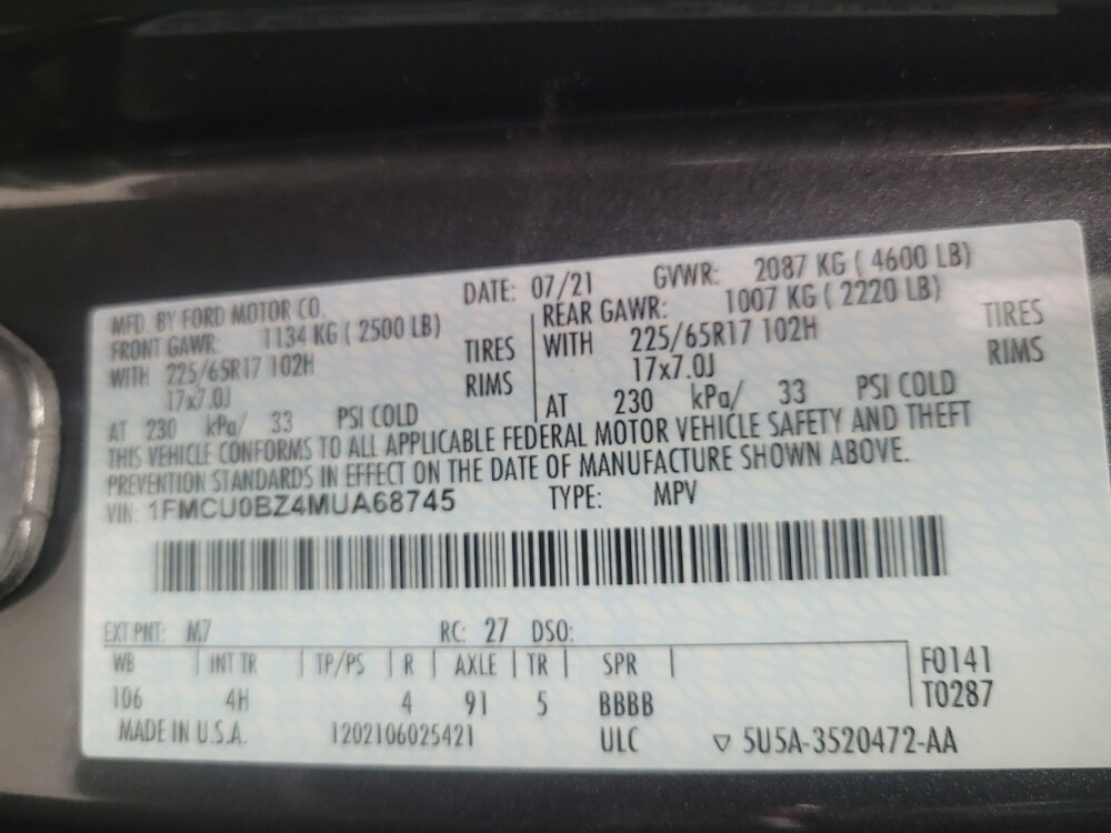 2021 Ford Escape in Madison, TN 37115 - 18113292 33