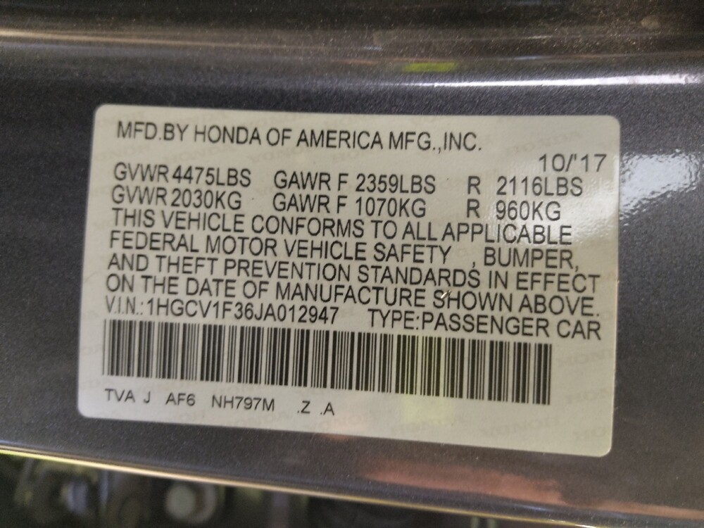 2018 Honda Accord in Lakeland, FL 33815 - 18113399 33