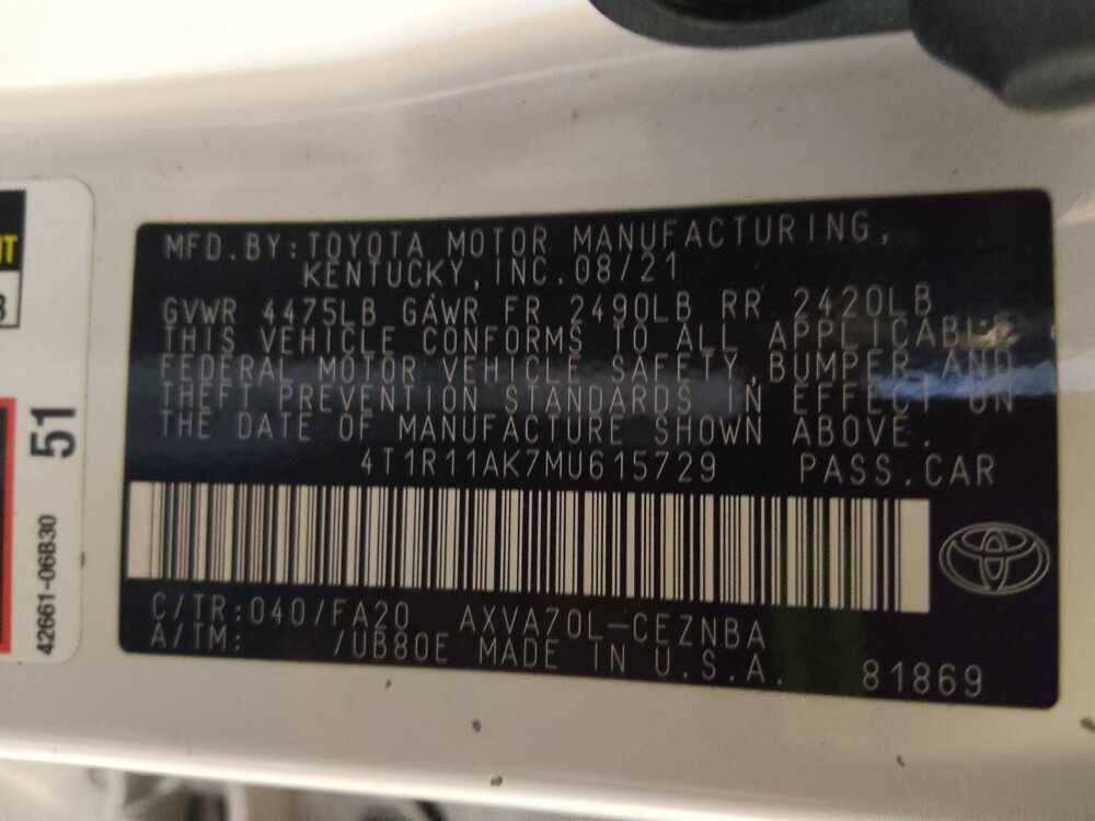 2021 Toyota Camry in Knoxville, TN 37923 - 18113401 33