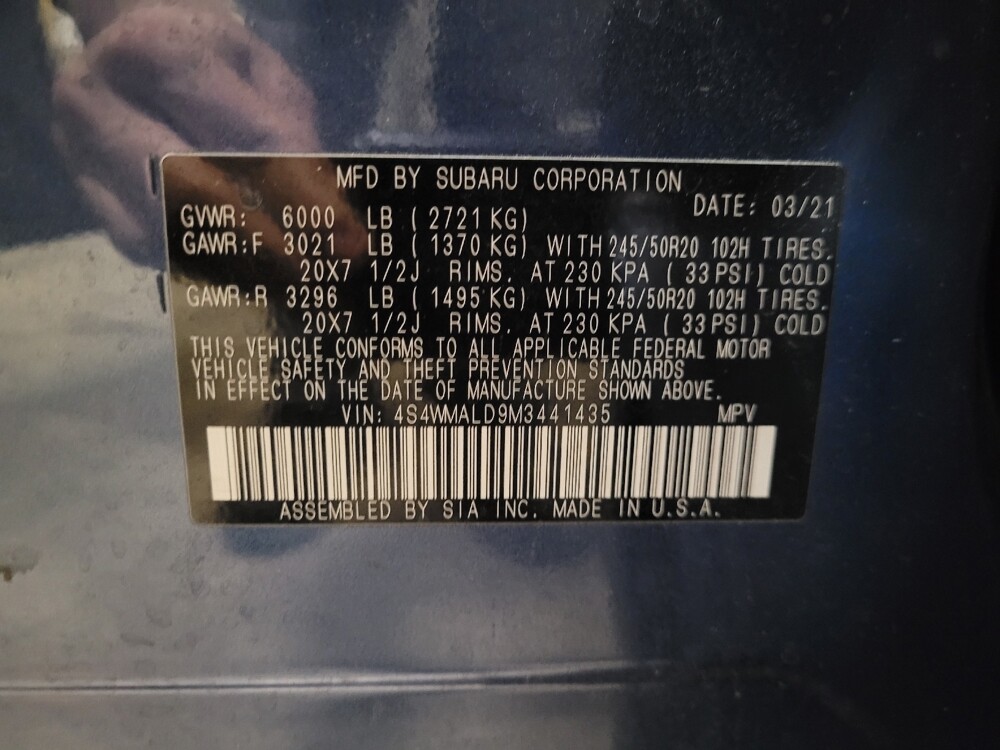 2021 Subaru Ascent in Richmond, VA 23235 - 18113454 33