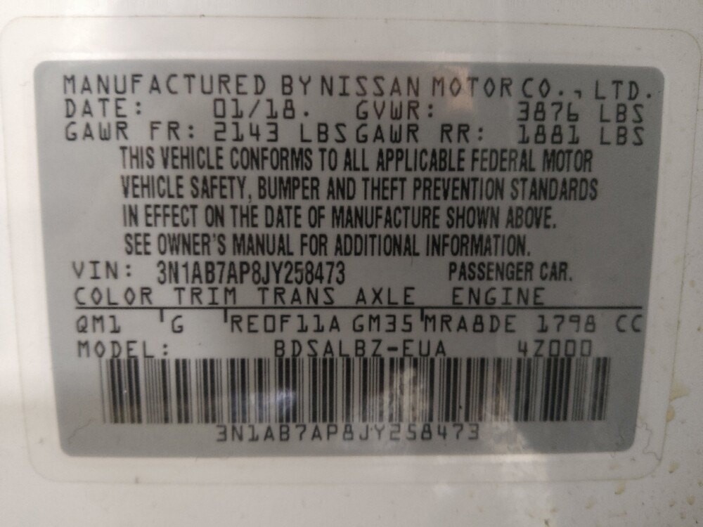 2018 Nissan Sentra in Gainesville, FL 32609 - 18113503 33