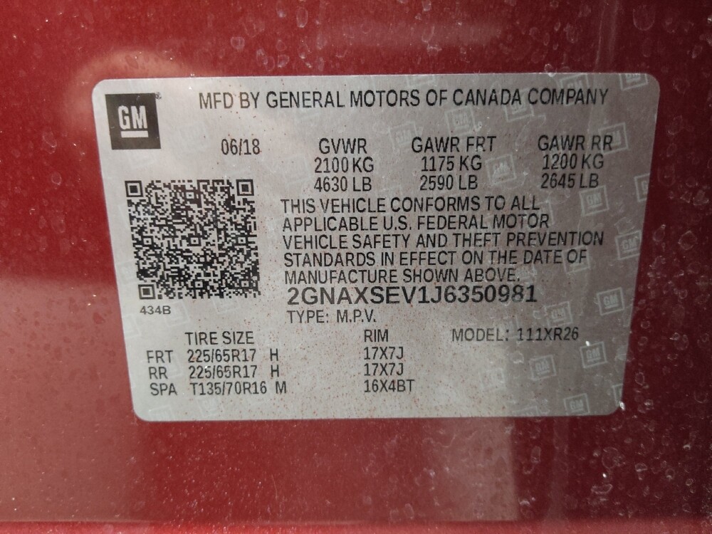 2018 Chevrolet Equinox in Colorado Springs, CO 80909 - 18113514 33