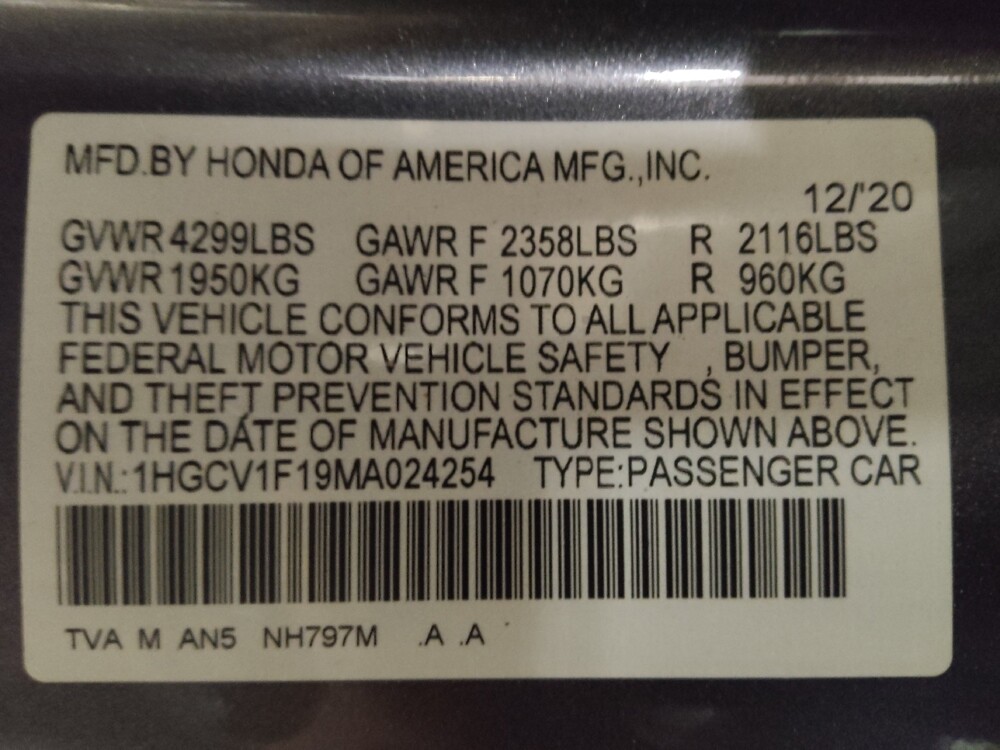 2021 Honda Accord in Greenville, SC 29607 - 18113544 33