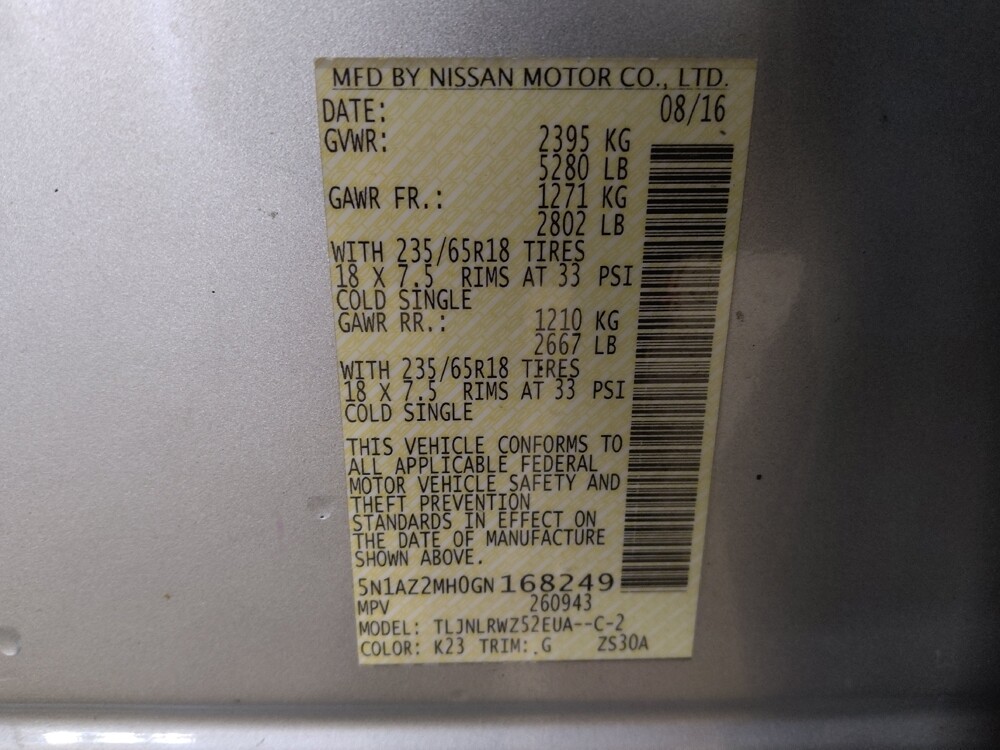 2016 Nissan Murano in Ocala, FL 34471 - 18113588 33