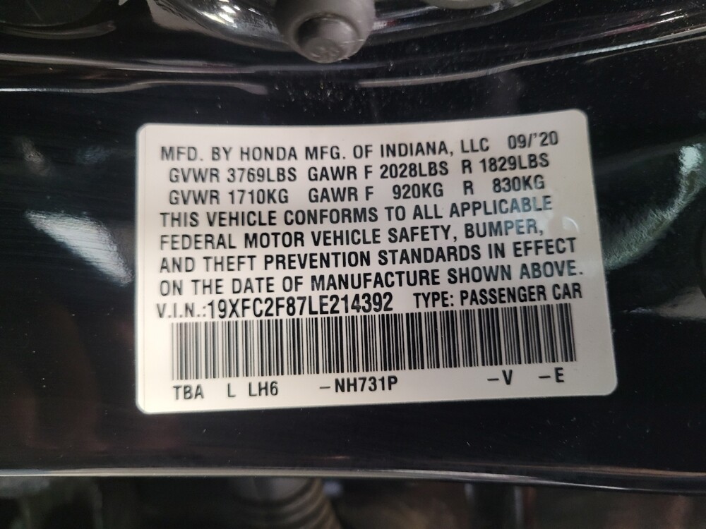 2020 Honda Civic in Montclair, CA 91763 - 18113712 33