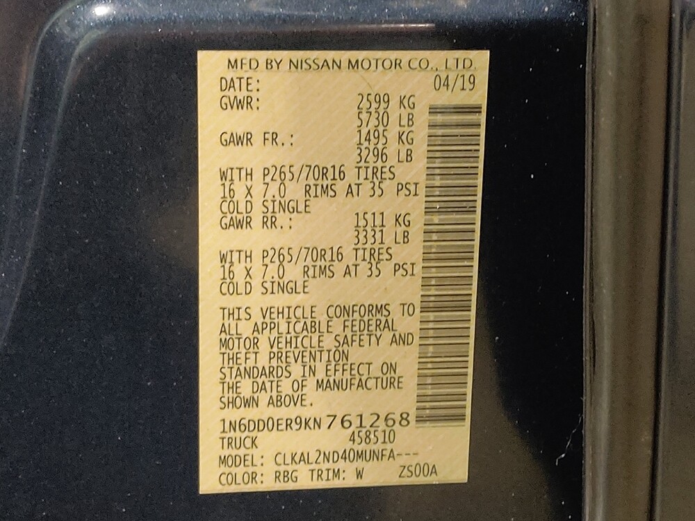 2019 Nissan Frontier in El Paso, TX 79907 - 18113763 33
