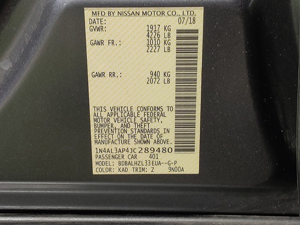 2018 Nissan Altima in Lakeland, FL 33815 - 18113790 33