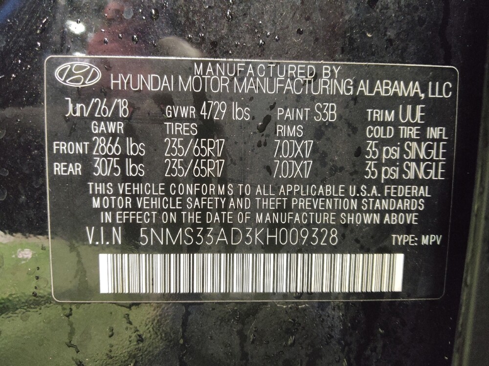 2019 Hyundai Santa Fe in Tampa, FL 33619 - 18113791 33