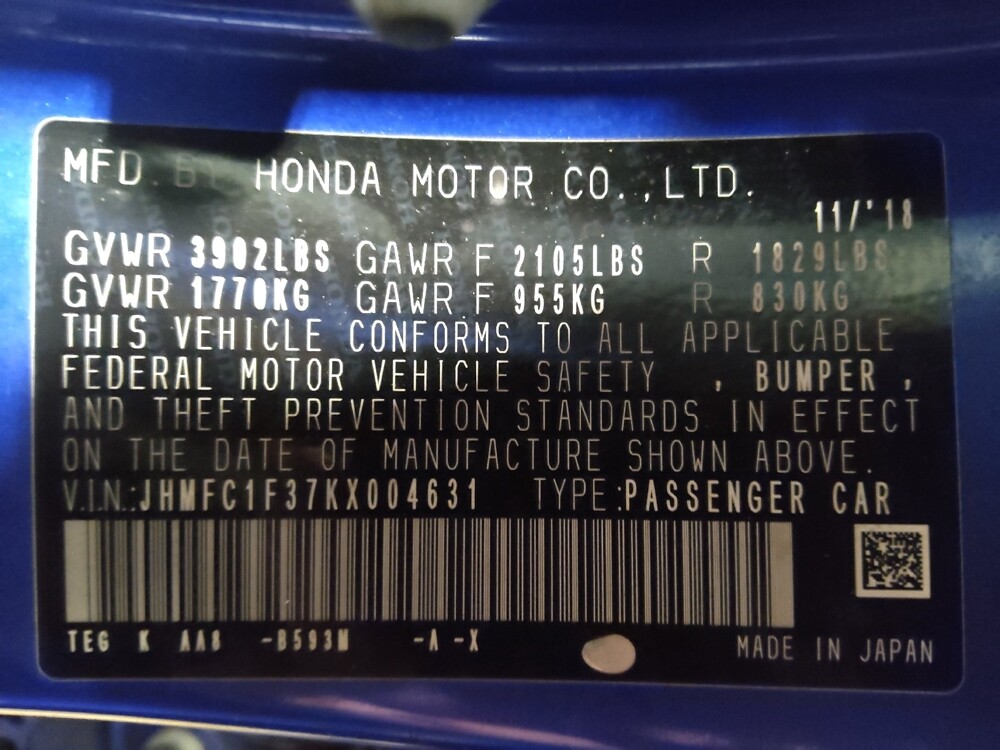 2019 Honda Civic in Orlando, FL 32808 - 18113831 33