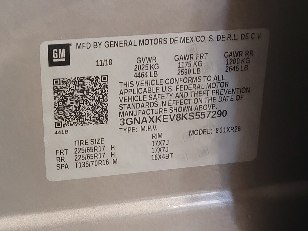 2019 Chevrolet Equinox in West Palm Beach, FL 33409 - 18113962 33