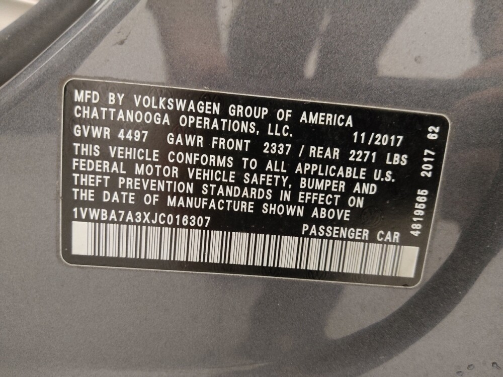 2018 Volkswagen Passat in Fort Myers, FL 33907 - 18114015 33